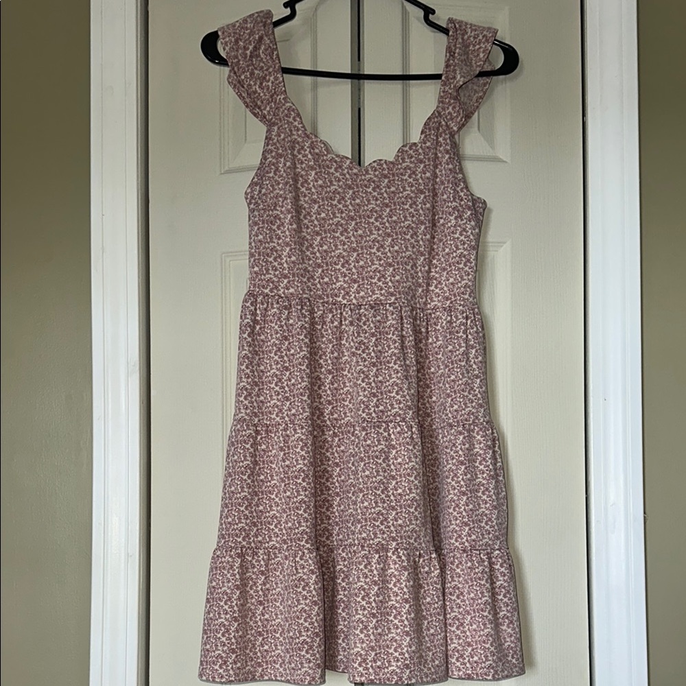Floral Pink Sleeveless Dress